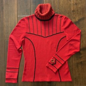Nils Sportswear Wool Blend Red Turtleneck - Medium